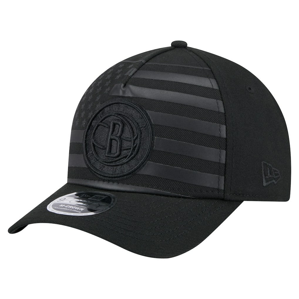 New Era Brooklyn Nets Game Day Flag A-Frame 9FORTY Adjustable Hat Black
