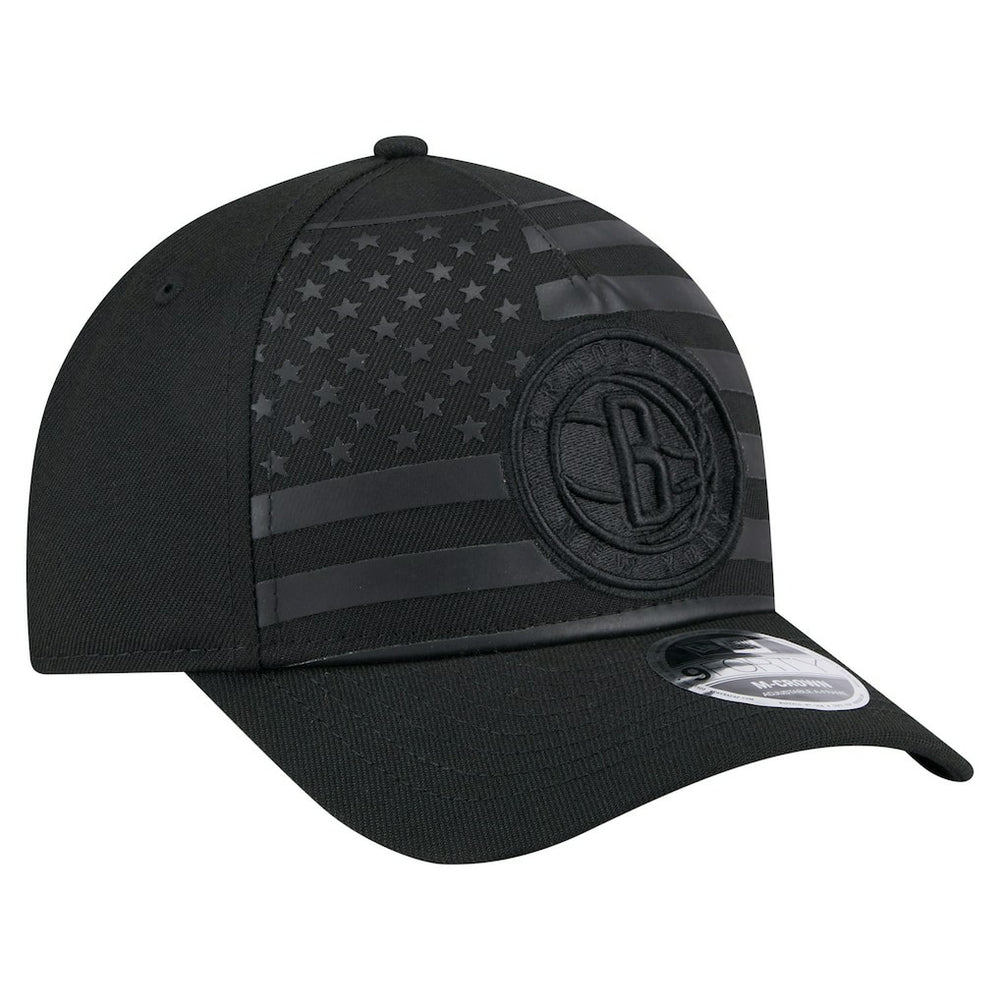 New Era Brooklyn Nets Game Day Flag A-Frame 9FORTY Adjustable Hat Black