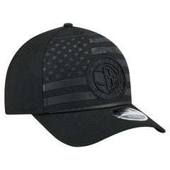 New Era Brooklyn Nets Game Day Flag A-Frame 9FORTY Adjustable Hat Black
