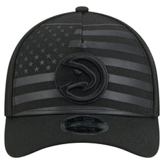 New Era Atlanta Hawks Game Day Flag A-Frame 9FORTY Adjustable Hat Black