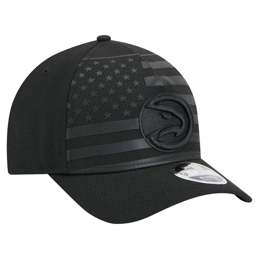 New Era Atlanta Hawks Game Day Flag A-Frame 9FORTY Adjustable Hat Black