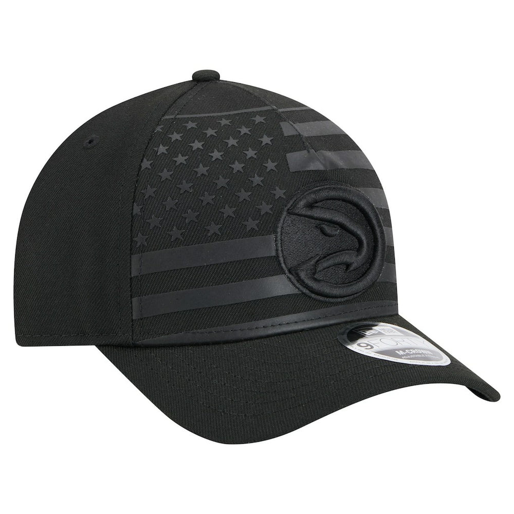 New Era Atlanta Hawks Game Day Flag A-Frame 9FORTY Adjustable Hat Black