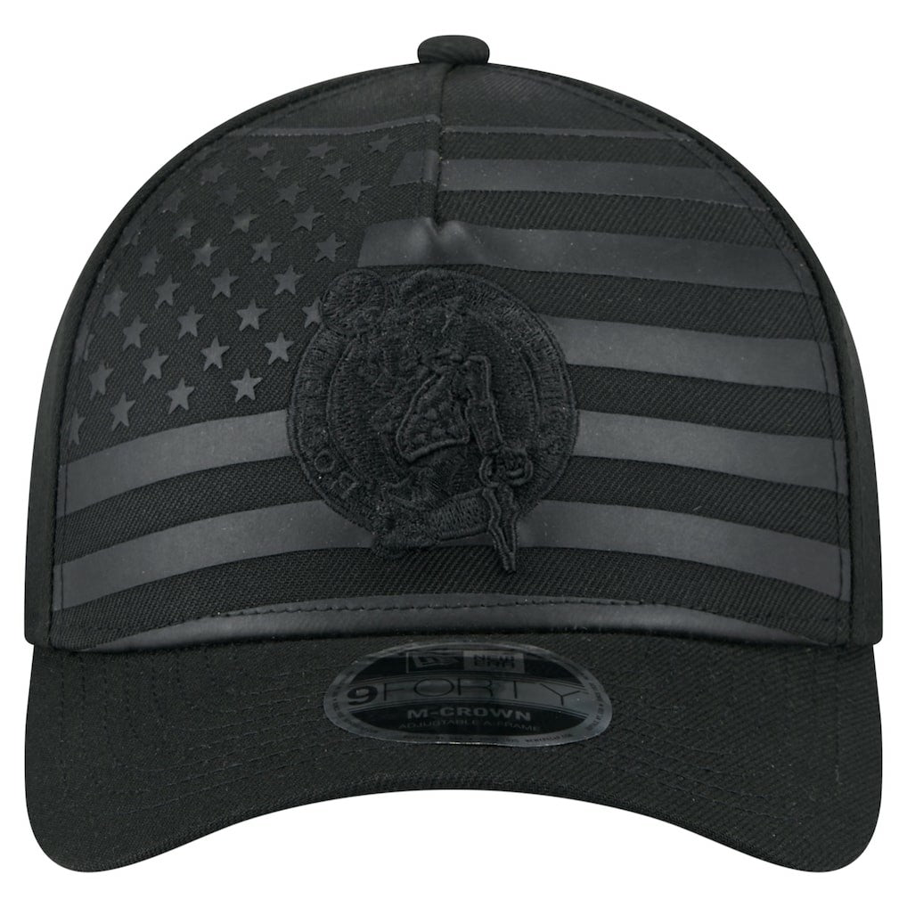 New Era Boston Celtics Game Day Flag A-Frame 9FORTY Adjustable Hat Black