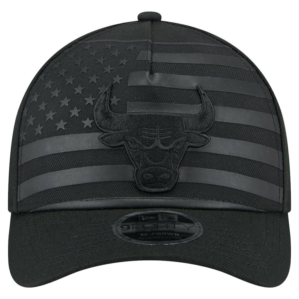New Era Chicago Bulls Game Day Flag A-Frame 9FORTY Adjustable Hat Black
