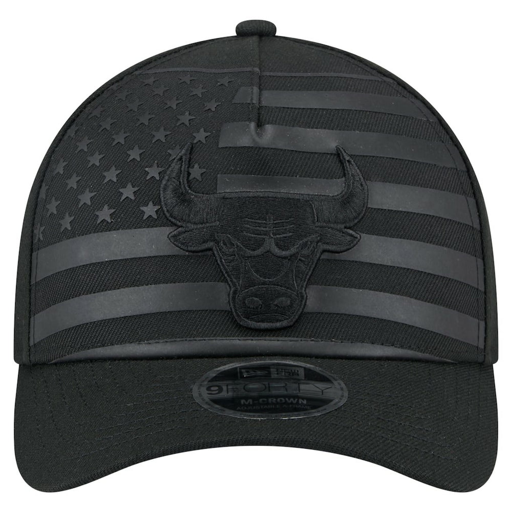 New Era Chicago Bulls Game Day Flag A-Frame 9FORTY Adjustable Hat Black