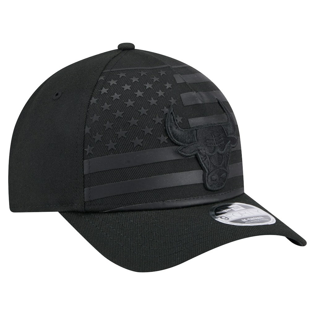 New Era Chicago Bulls Game Day Flag A-Frame 9FORTY Adjustable Hat Black