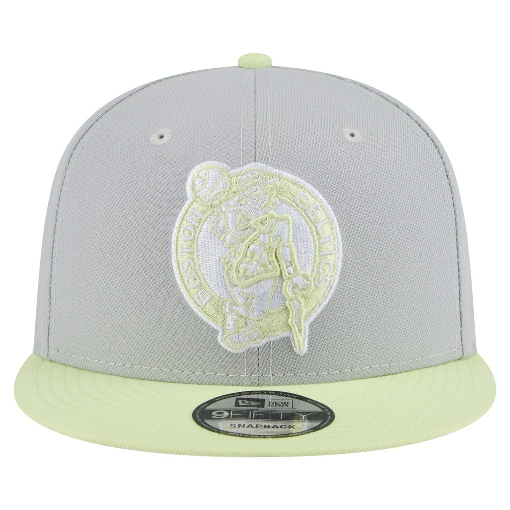 New Era Boston Celtics Color Pack Two-Tone 9FIFTY Snapback Hat Gray/Light Green