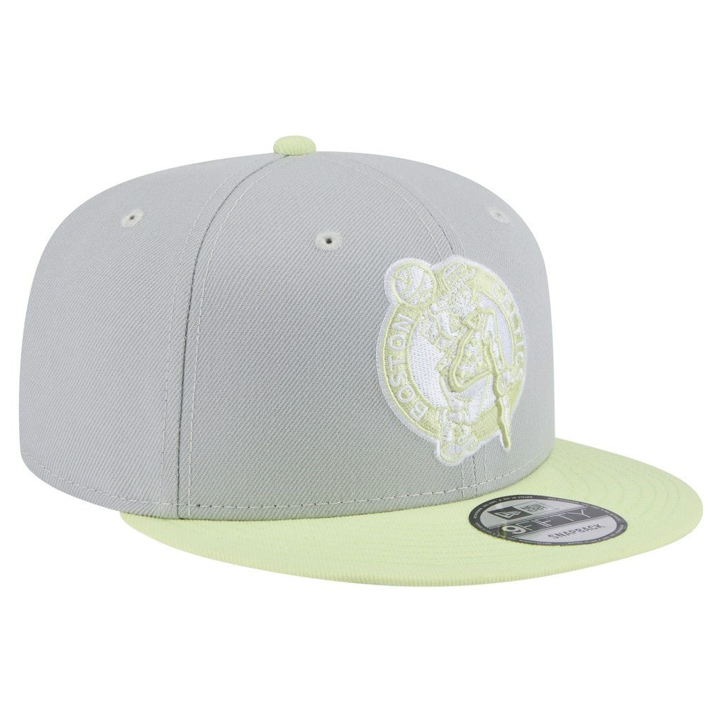 New Era Boston Celtics Color Pack Two-Tone 9FIFTY Snapback Hat Gray/Light Green