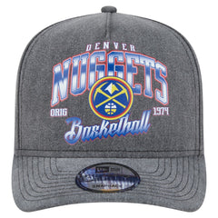 New Era Denver Nuggets Throwback Washed Pre-Curved 9FIFTY Snapback Hat Charcoal