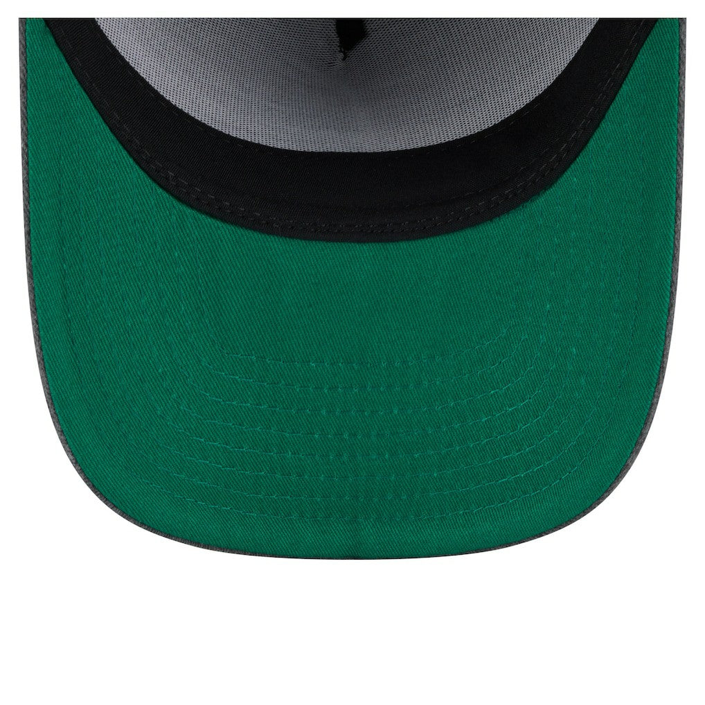 New Era Golden State Warriors Throwback Washed Pre-Curved 9FIFTY Snapback Hat Charcoal