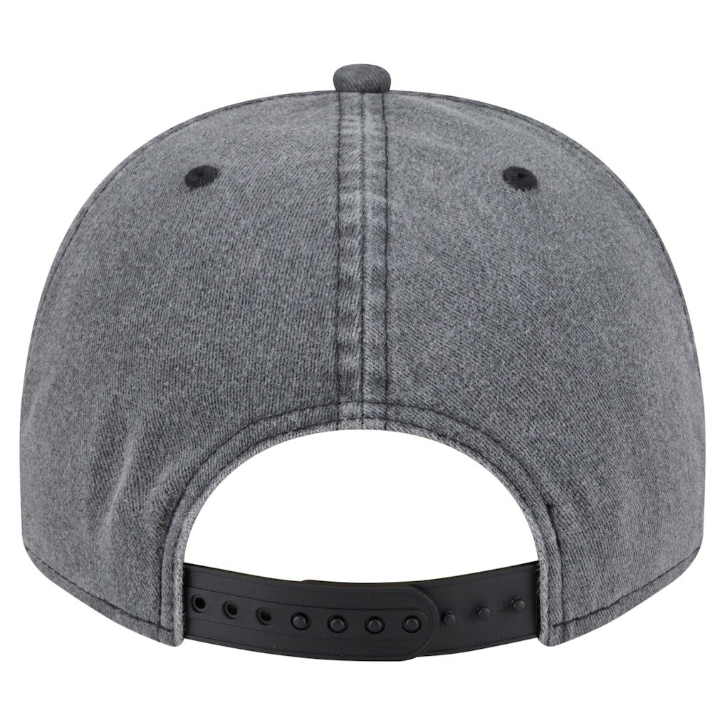 New Era Philadelphia 76ers Throwback Washed Pre-Curved 9FIFTY Snapback Hat Charcoal