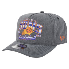 New Era Phoenix Suns Throwback Washed Pre-Curved 9FIFTY Snapback Hat Charcoal