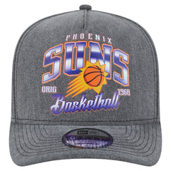 New Era Phoenix Suns Throwback Washed Pre-Curved 9FIFTY Snapback Hat Charcoal