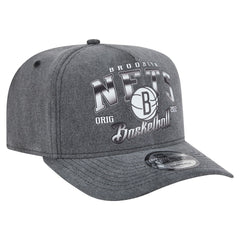 New Era Brooklyn Nets Throwback Washed Pre-Curved 9FIFTY Snapback Hat Charcoal