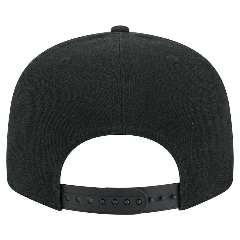 New Era Philadelphia 76ers Adventure Canvas Split Panel 9FIFTY Snapback Hat Black