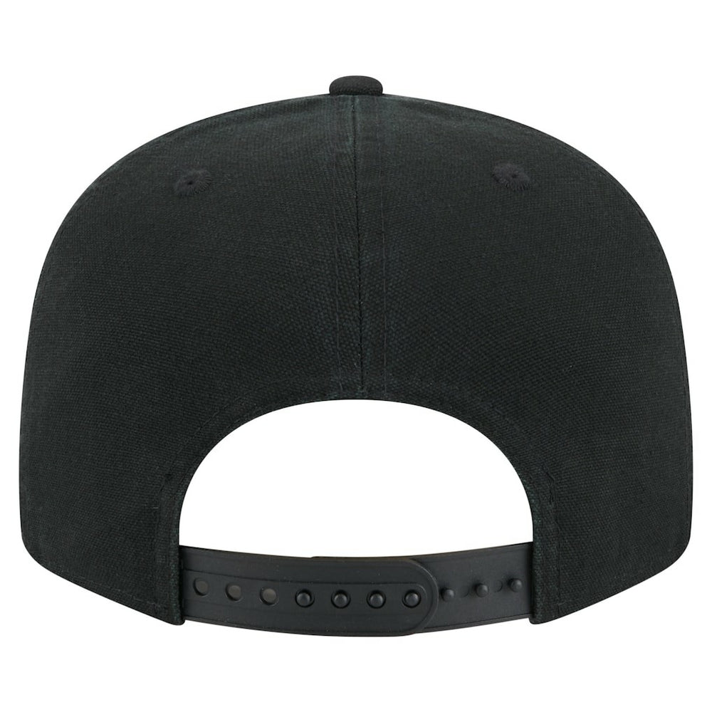 New Era Philadelphia 76ers Adventure Canvas Split Panel 9FIFTY Snapback Hat Black