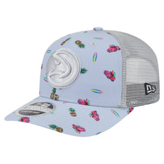 New Era Atlanta Hawks Adventure Aloha Pattern 9SEVENTY Stretch-Snap Hat Light Blue/Gray