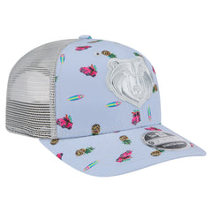 New Era Memphis Grizzlies Adventure Aloha Pattern 9SEVENTY Stretch-Snap Hat Light Blue/Gray