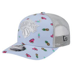 New Era New York Knicks Adventure Aloha Pattern 9SEVENTY Stretch-Snap Hat Light Blue/Gray