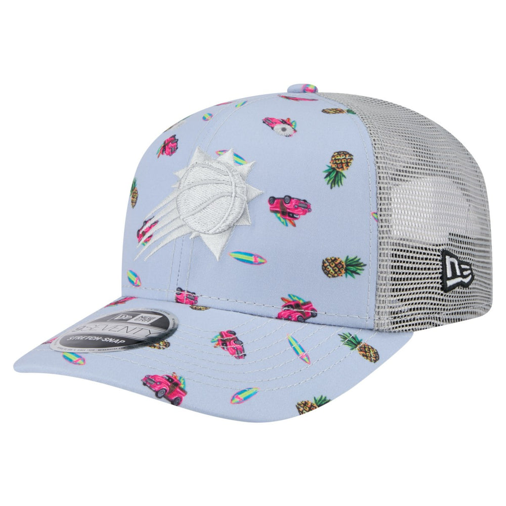 New Era Phoenix Suns Adventure Aloha Pattern 9SEVENTY Stretch-Snap Hat Light Blue/Gray