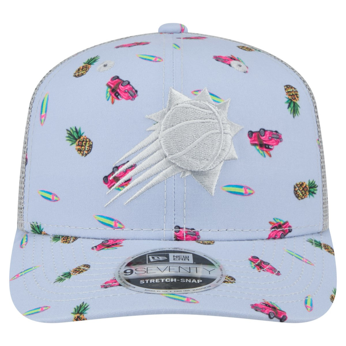 New Era Phoenix Suns Adventure Aloha Pattern 9SEVENTY Stretch-Snap Hat Light Blue/Gray