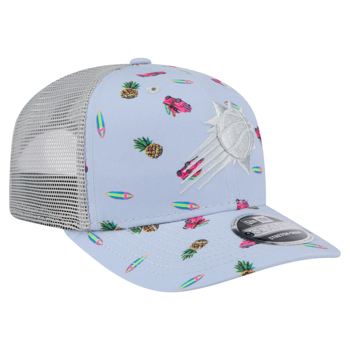 New Era Phoenix Suns Adventure Aloha Pattern 9SEVENTY Stretch-Snap Hat Light Blue/Gray
