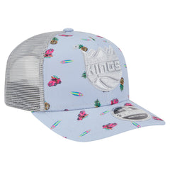 New Era Sacramento Kings Adventure Aloha Pattern 9SEVENTY Stretch-Snap Hat Light Blue/Gray
