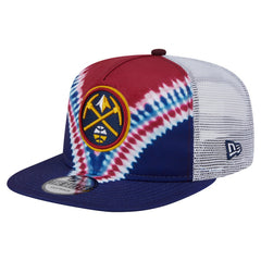 New Era Denver Nuggets Throwback Dye Golfer Snapback Hat Navy/Red