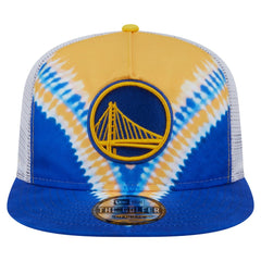 New Era Golden State Warriors Throwback Dye Golfer Snapback Hat Royal/Gold
