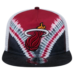 New Era Miami Heat Throwback Dye Golfer Snapback Hat Black/Red