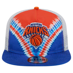 New Era New York Knicks Throwback Dye Golfer Snapback Hat Blue/Orange