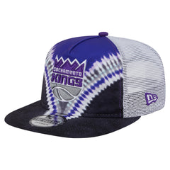 New Era Sacramento Kings Throwback Dye Golfer Snapback Hat Black/Purple