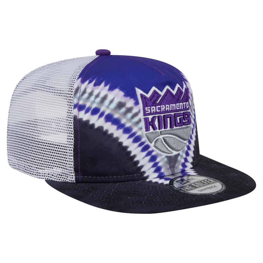 New Era Sacramento Kings Throwback Dye Golfer Snapback Hat Black/Purple