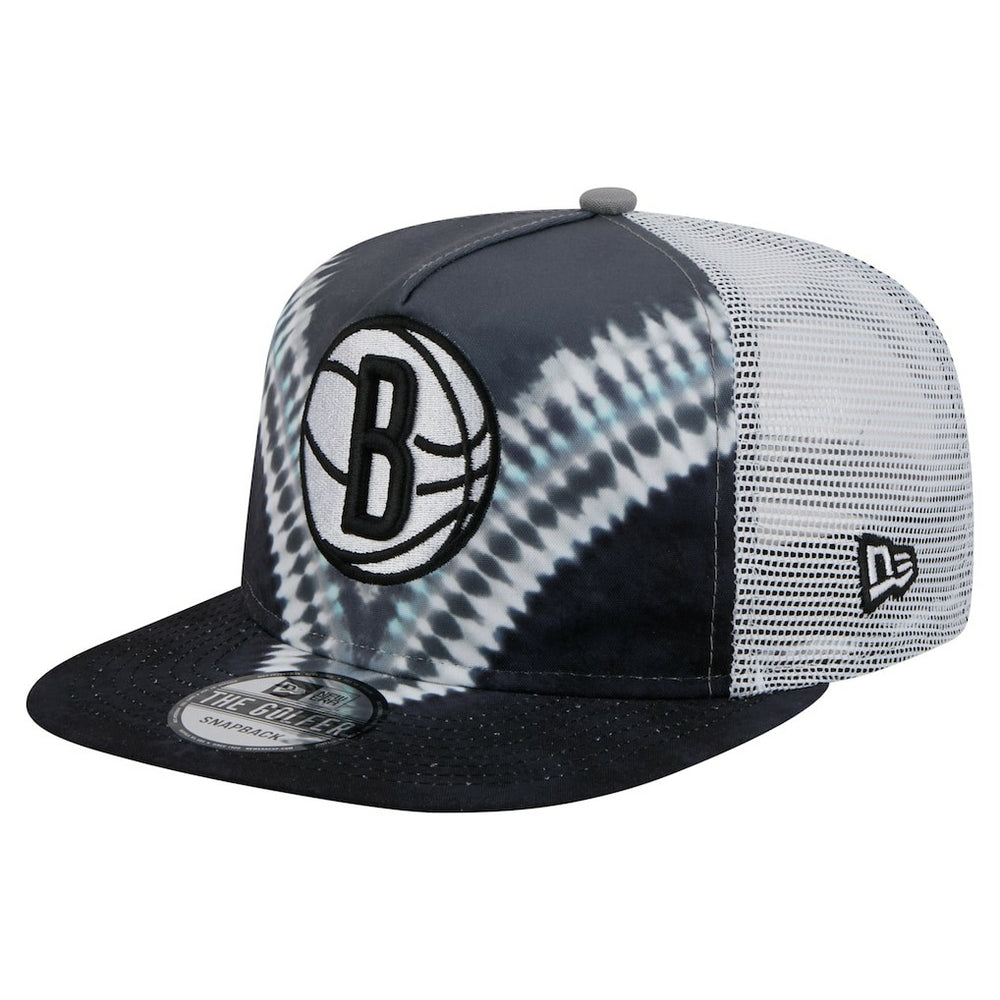 New Era Brooklyn Nets Throwback Dye Golfer Snapback Hat Black/Gray