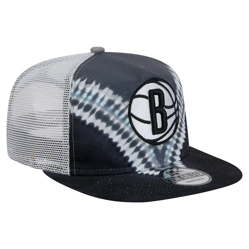 New Era Brooklyn Nets Throwback Dye Golfer Snapback Hat Black/Gray