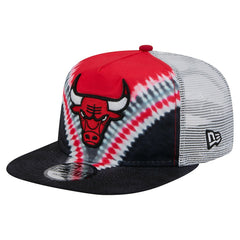 New Era Chicago Bulls Throwback Dye Golfer Snapback Hat Black/Red
