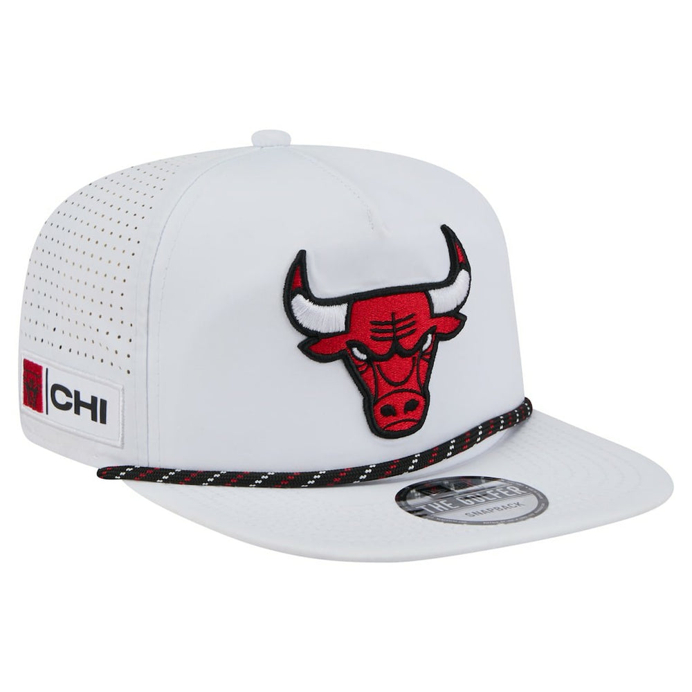 New Era Chicago Bulls Performance Rope Golfer Adjustable Hat White