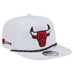 New Era Chicago Bulls Performance Rope Golfer Adjustable Hat White