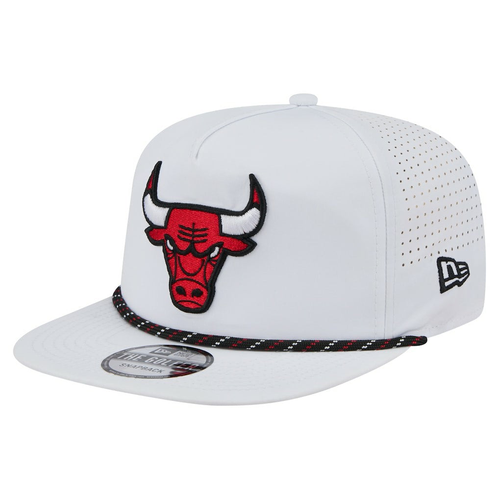New Era Chicago Bulls Performance Rope Golfer Adjustable Hat White