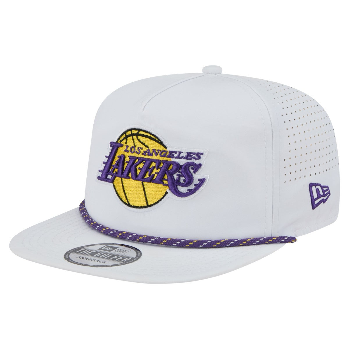 New Era Los Angeles Lakers Performance Rope Golfer Adjustable Hat White