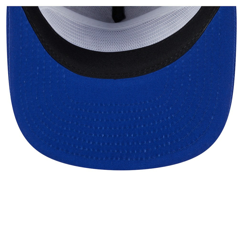 New Era Golden State Warriors Team Text Golfer Snapback Hat Royal