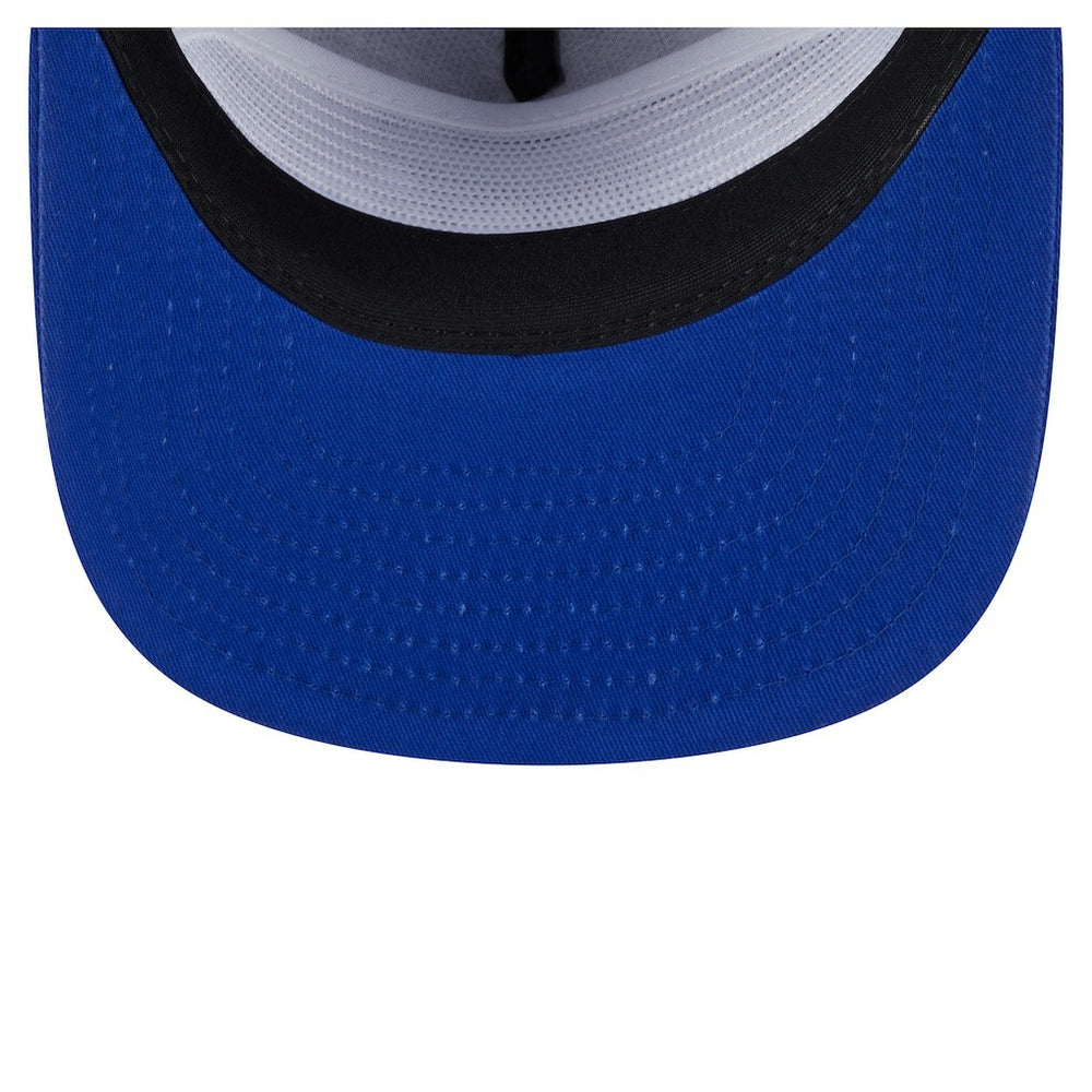 New Era Golden State Warriors Team Text Golfer Snapback Hat Royal