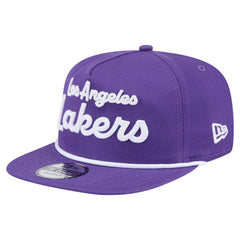 New Era Los Angeles Lakers Team Text Golfer Snapback Hat Purple