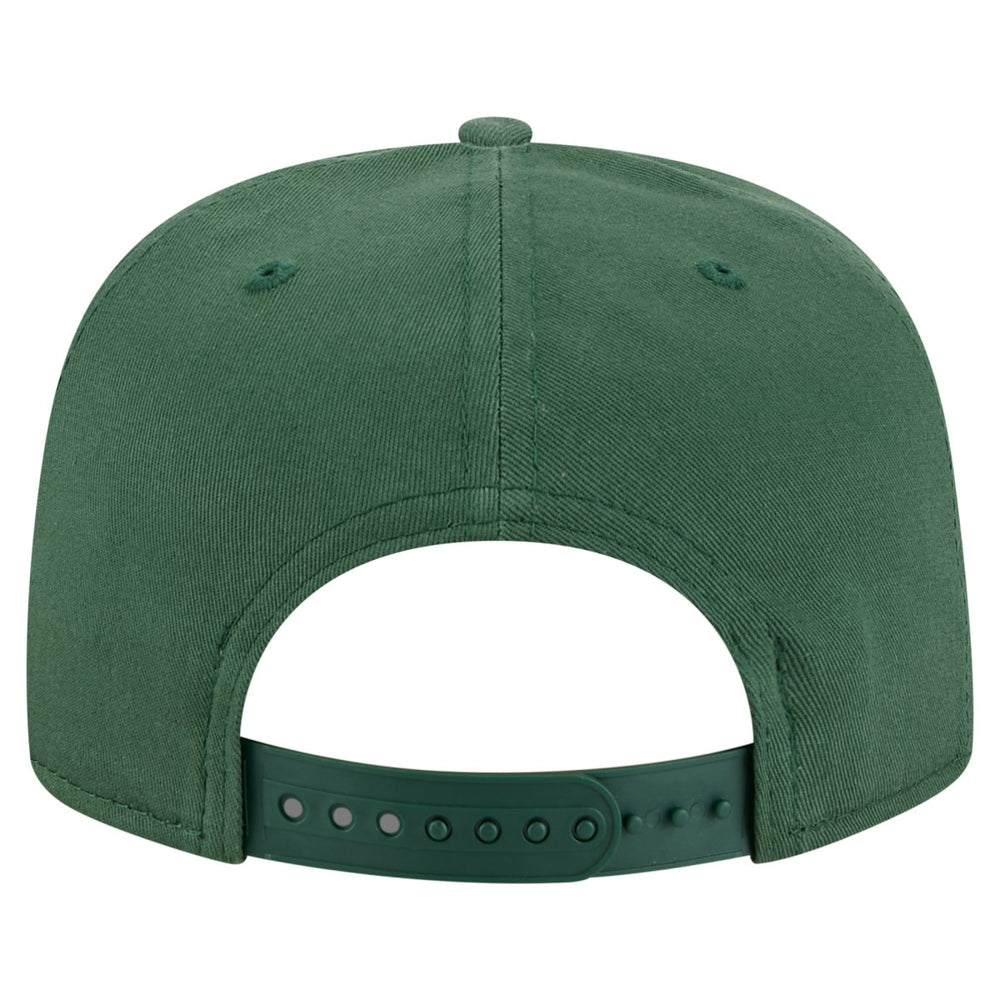New Era Milwaukee Bucks Team Text Golfer Snapback Hat Hunter Green