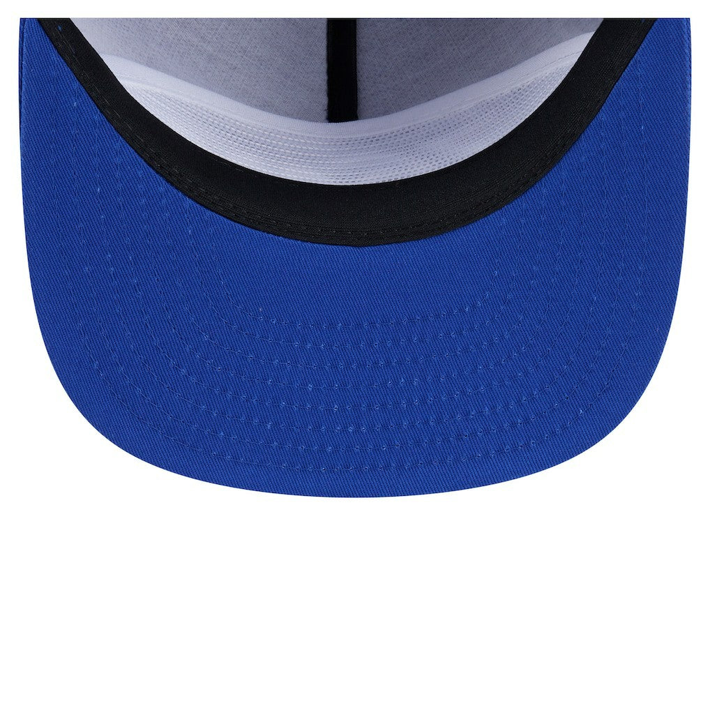 New Era Philadelphia 76ers Team Text Golfer Snapback Hat Royal