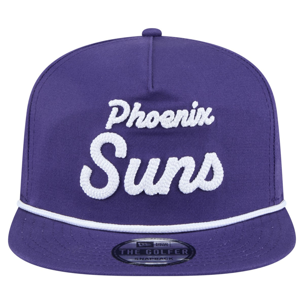 New Era Phoenix Suns Team Text Golfer Snapback Hat Purple