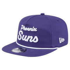 New Era Phoenix Suns Team Text Golfer Snapback Hat Purple