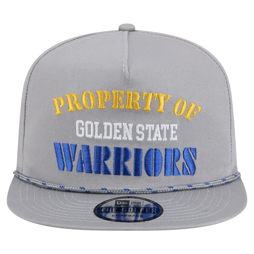 New Era Golden State Warriors Throwback Property Of Golfer Snapback Hat Gray