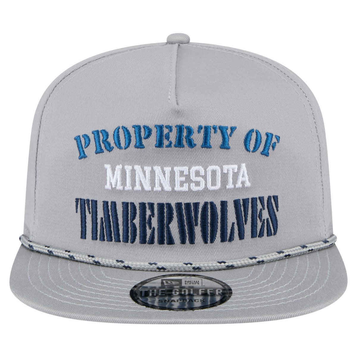 New Era Minnesota Timberwolves Throwback Property Of Golfer Snapback Hat Gray