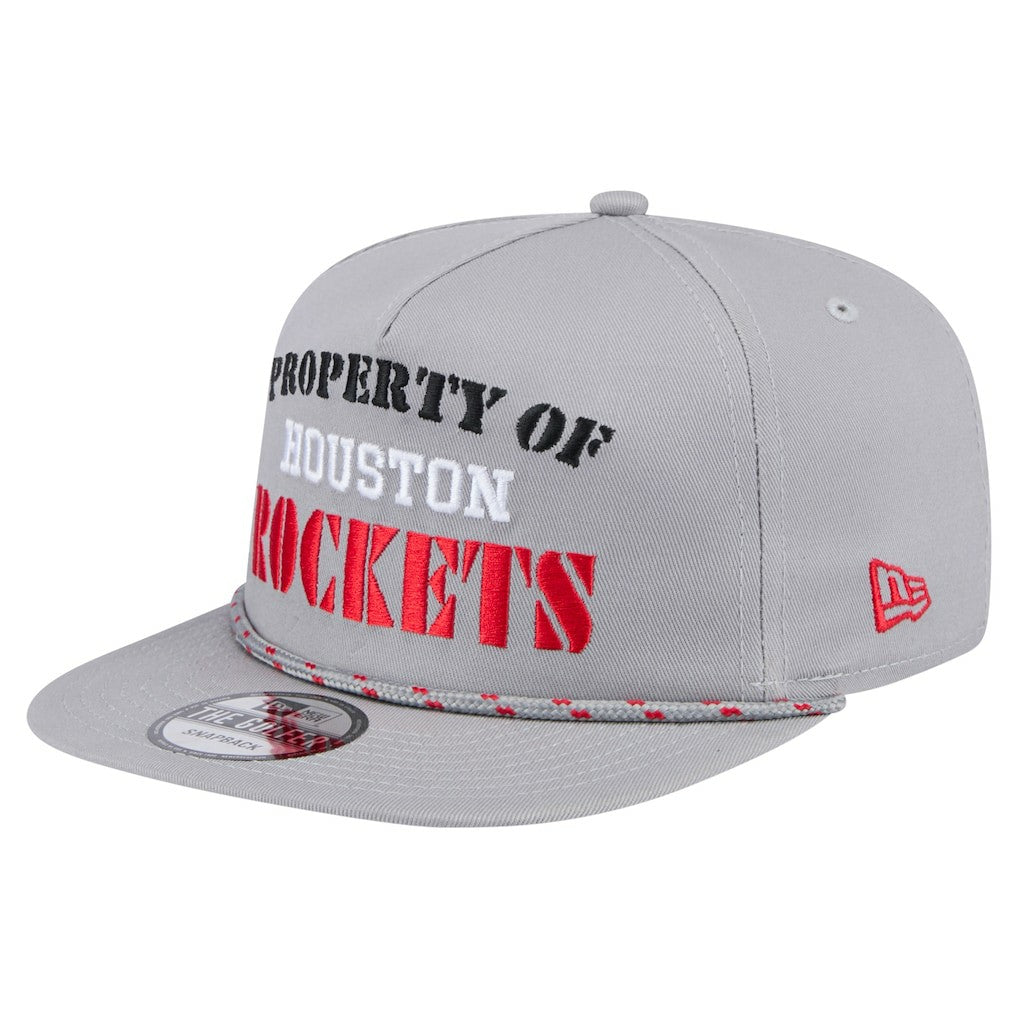 New Era Houston Rockets Throwback Property Of Golfer Snapback Hat Gray